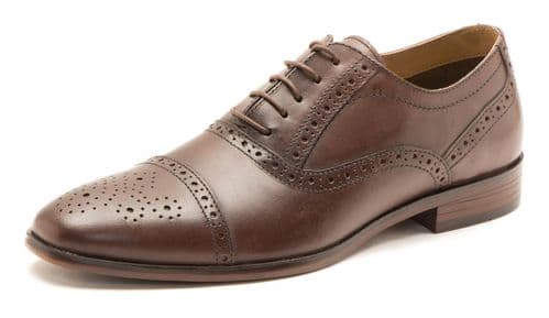Red Tape Hartwell Mens Brogue Brown Shoes